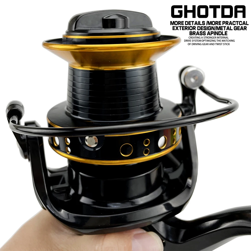 

Fishing Reel Spinning BIG 9000-12000 Series Metal Spool Wheel for Sea Saltwater Carp Pesca Durable Tackle Max Drag 20 25 30KG