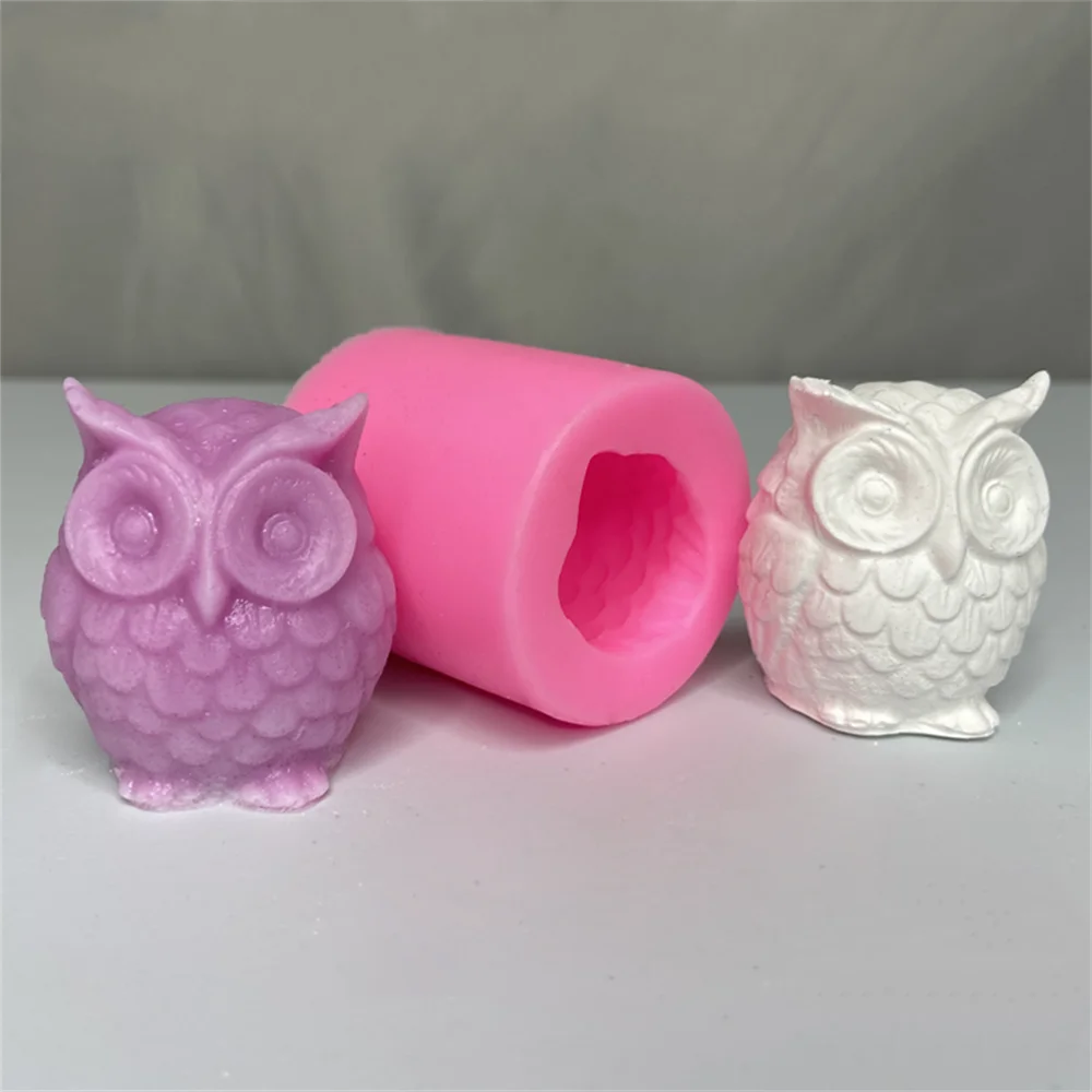 

Owl Silicone Candle Mold DIY Aromatic Candle Wax Plaster Gypsum Crafts Handmade Soap Making Tool 3D Owl Resin Epoxy Mould