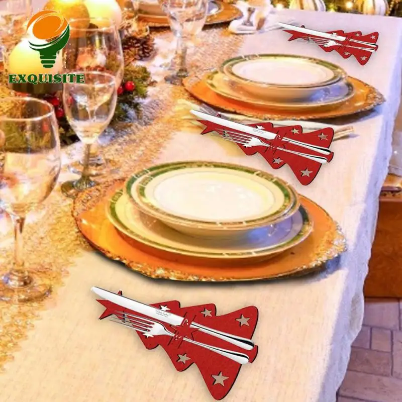 

Elk Festive Table Decor Xmas Tree Unique Design Practical Holiday Party Table Setting Christmas Home Decor Popular Pocket