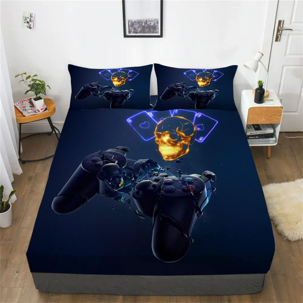 

Bedding Covers Sheets 3D Game Machine Pattern Bedcover Print Bedclothes Decoration Double Size Bedspreads Fitted Sheet