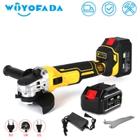 125mm brushless angle grinder li ion battery cordless cutting polishing grinding with battery charger for makita 18v battery