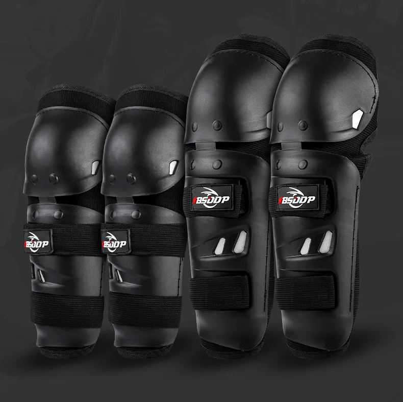 

Universal Motorcycle knee pads and elbow pads four-piece long leggings anti-fall outdoor riding safety protective gear