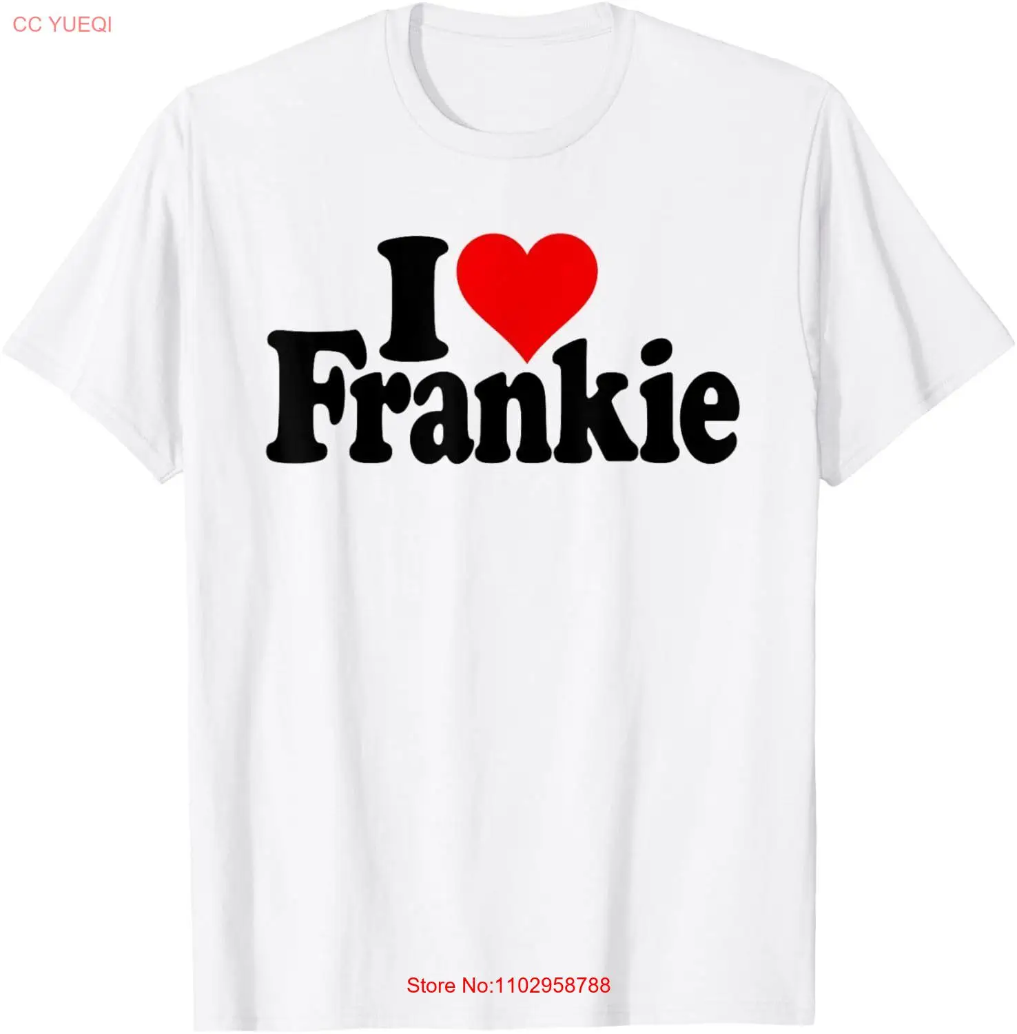 Футболка I LOVE HEART FRANKIE FRANK NAME ON A TEE
