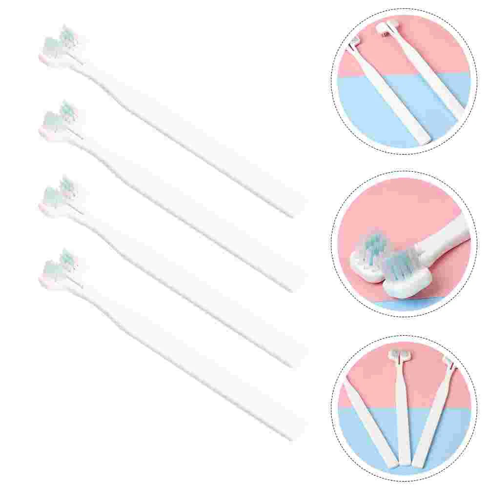 

4Pcs Pet Toothbrush Dog Toothbrush Double Head Toothbrush Supple Bristles Toothbrush for Puppy Pets Kitten Dogs