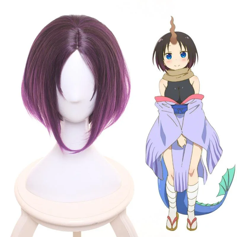 

Anime Miss Kobayashi's Dragon Maid Erua Elma Short Synthetic Hair Carnival Halloween Party Role Play Cosplay + Free Wig Cap