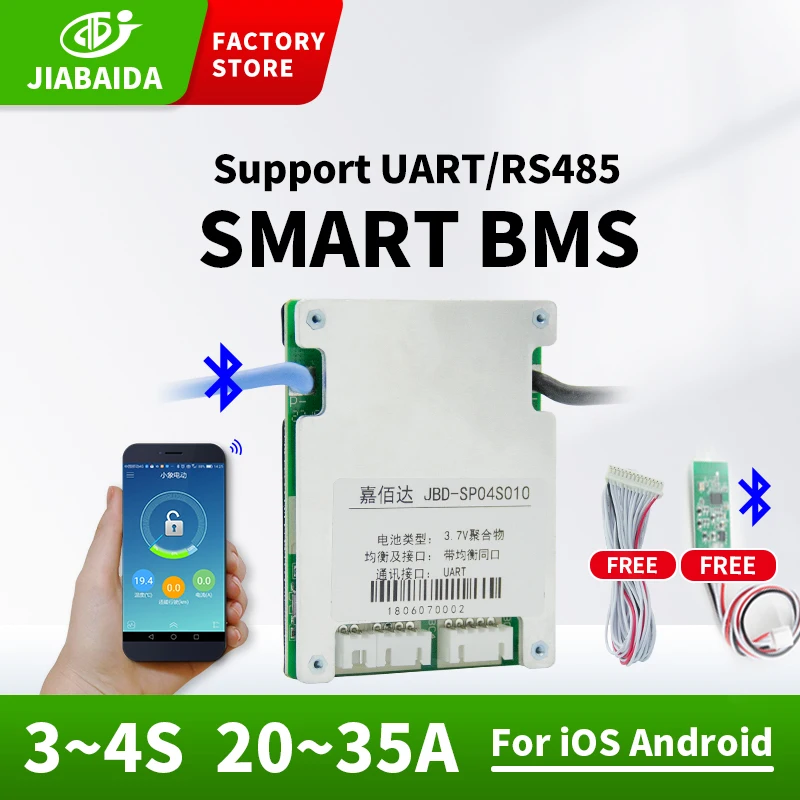 Умная плата балансировки JBD Bms Lifepo4 BMS устройство для измерения яркости литиевой
