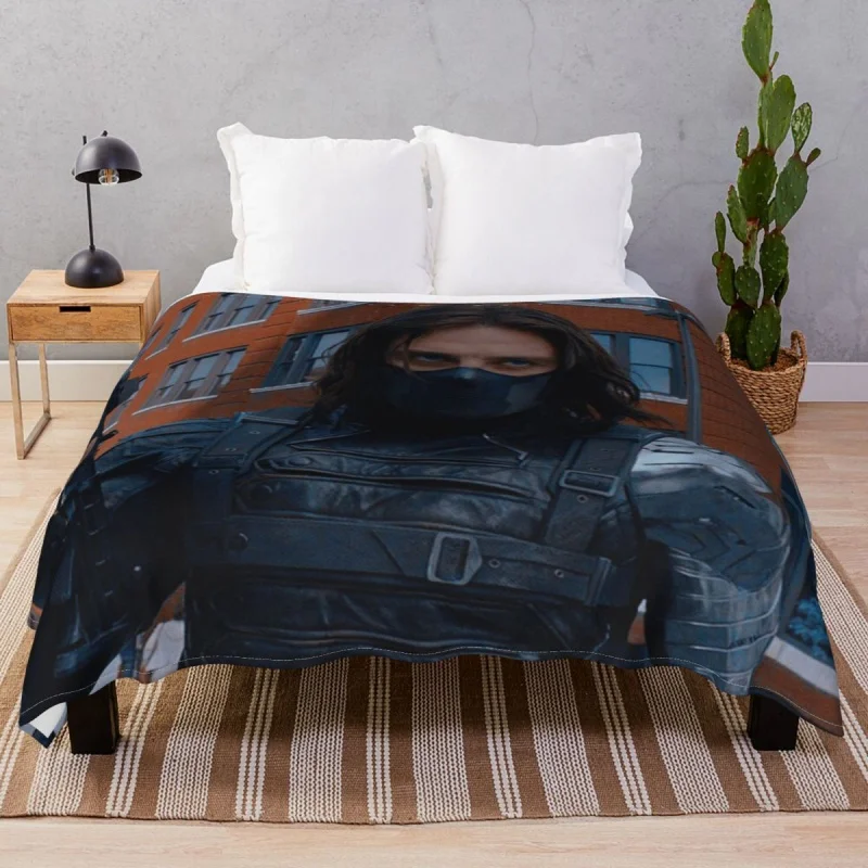 

Hot Winter Soldier Blanket Veet Printed Fluffy Unisex Throw Blankets for Bedding Home Travel Cinema