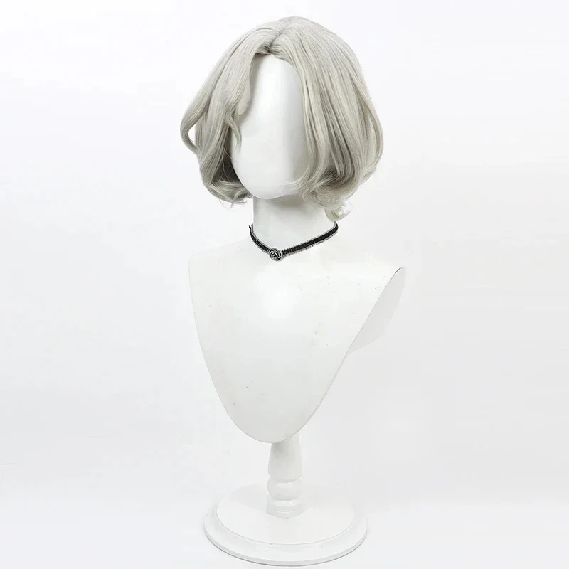 Вкусный в Dungeon Mithrun парик для косплея короткие серые синтетические волосы