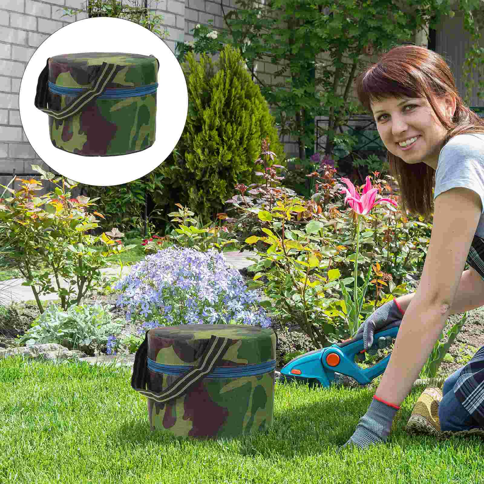

Garden Stool Portable Garden Rocker Gardeners Work Stool Footstool for Weeding Planting Tool 18cm