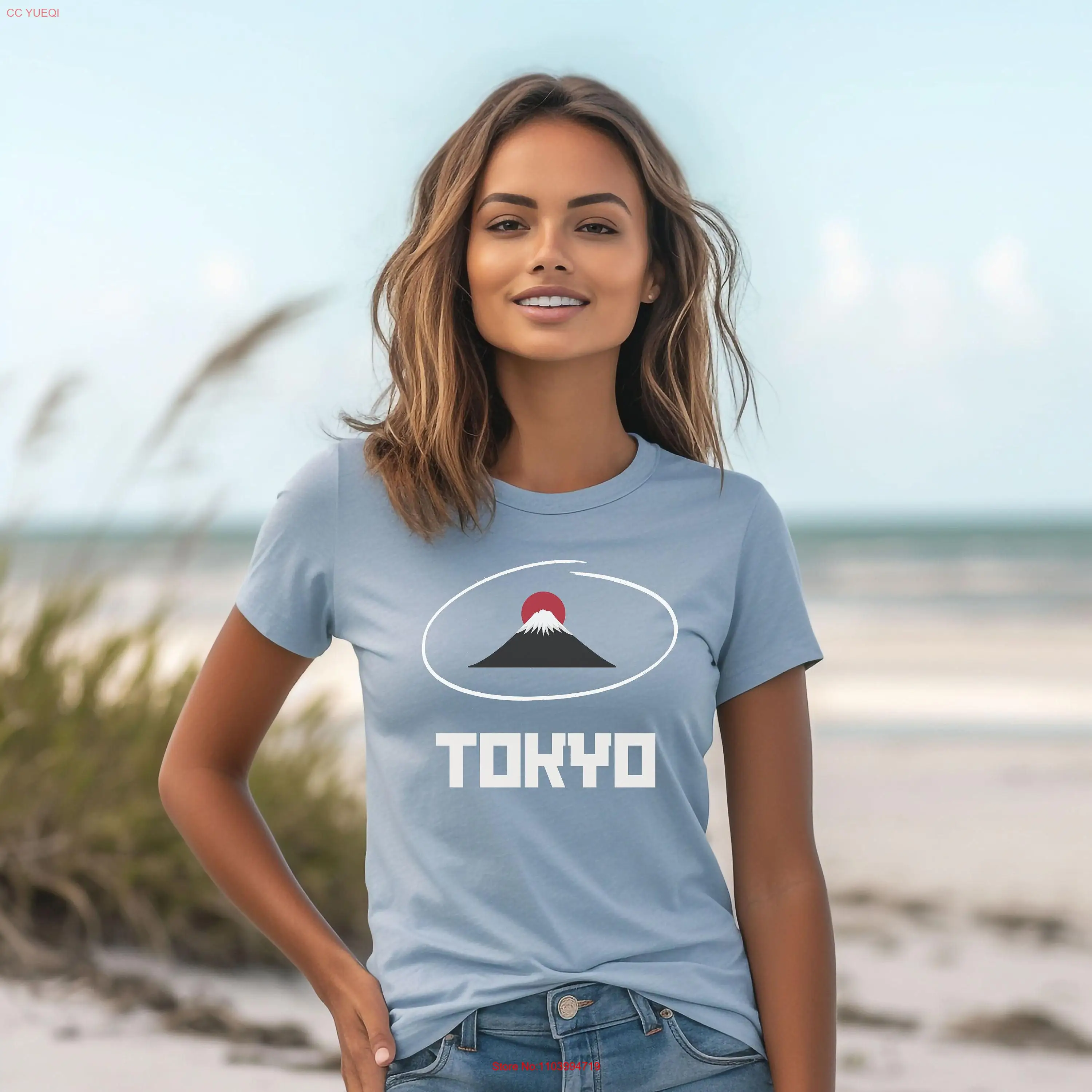 Футболка TOKYO Japan Fuji для мужчин и женщин с длинными или короткими рукавами