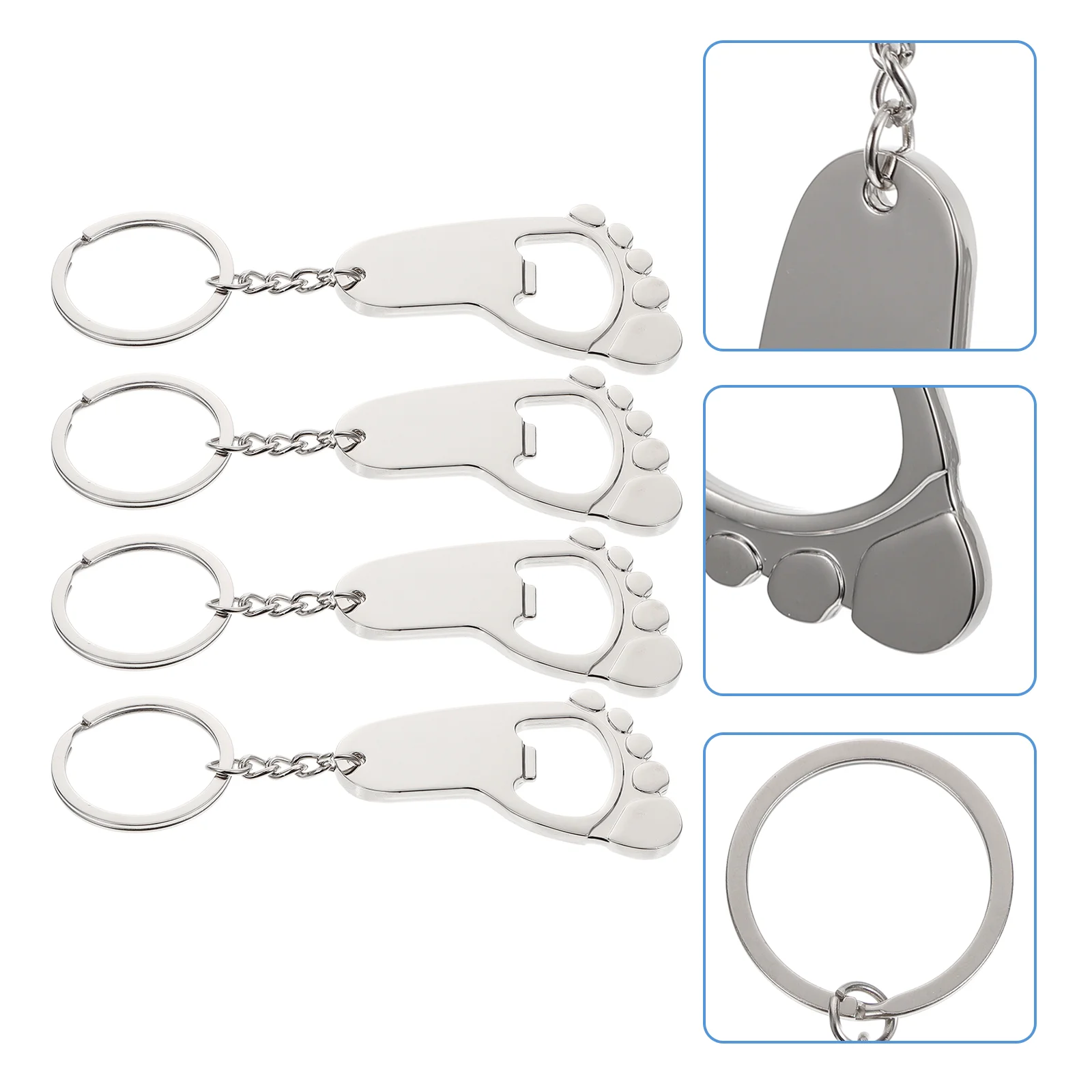 

Opener Bottle Beer Baby Keychain Can Footprint Classic Metal Lifter Caps Flat Openerssmallfeet Cap