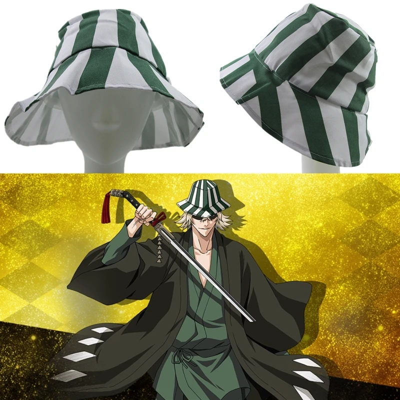 Anime BLEACH Urahara Kisuke Hat Cosplay Adult Unisex Cap Cartoon Costume Accessories Halloween Props