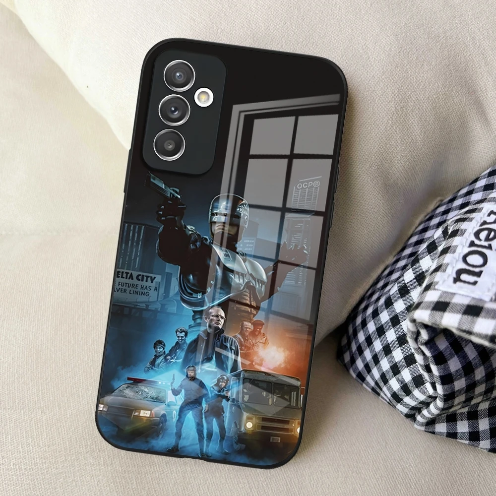 Чехол для телефона ROBOCOP Samsung S24 Ultra S23 S22 S20 Fe S21 Plus Galaxy A54 A34 A24 A53 A16 стеклянный чехол
