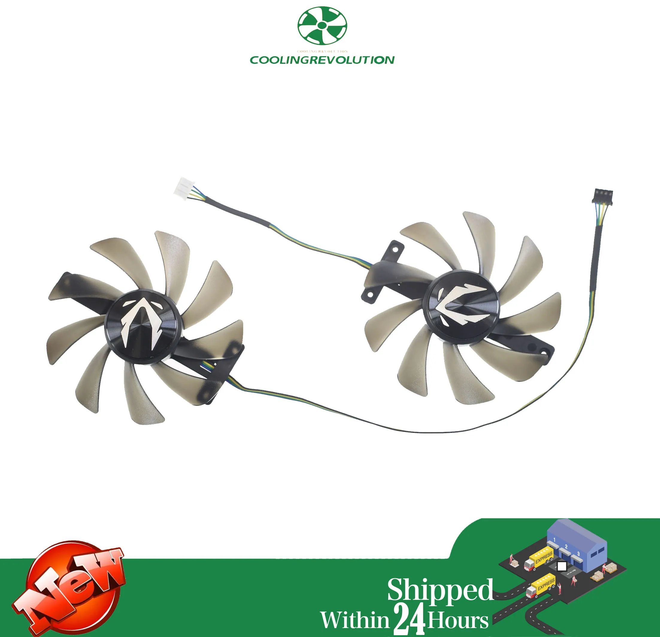 Фото Вентилятор охлаждения видеокарты 87 мм CF9015H12S DC12V 0,40A 4PIN для ZOTAC Gaming GeForce RTX 2080 №1