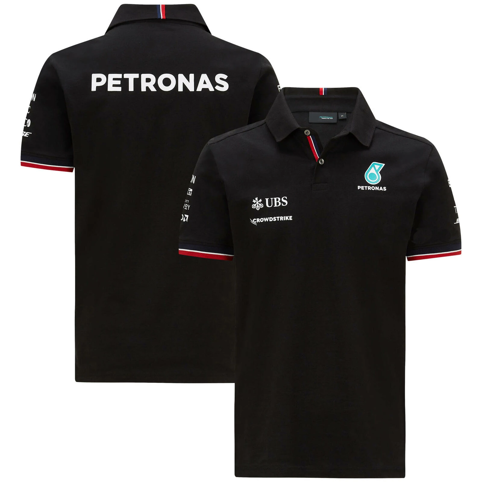 Verão para mercedes benz petronas f1 racing team auto polo camisa lapela motorsport masculino secagem rápida respirável casual c