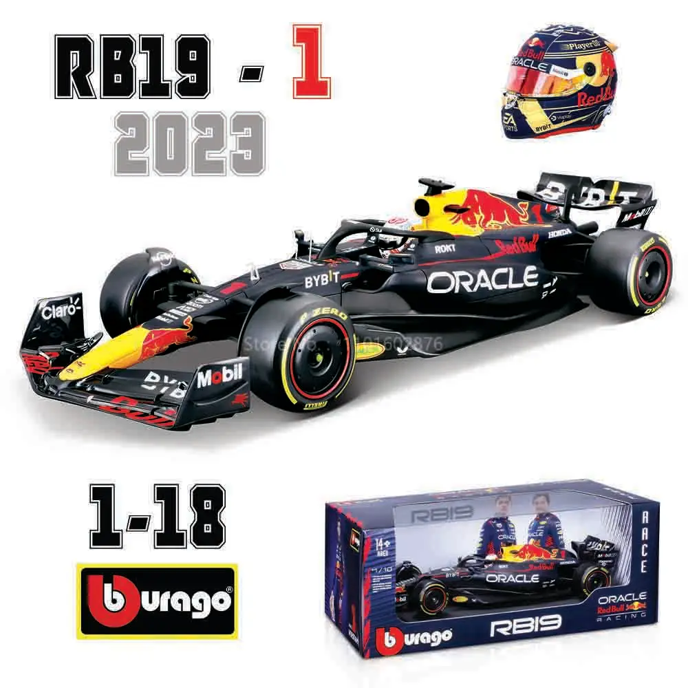 Новая модель автомобиля Bburago 1:18 Rb19 Las Vegas F1 Champion Red Bull 2023 гоночные автомобили Майами