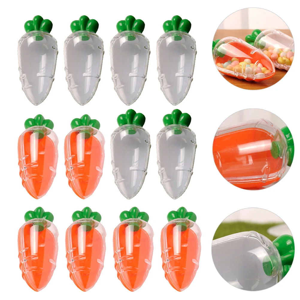 

Easter Carrot Box Candyboxes Treatcarrots Goodie Shape Container Gift Jar Decor Package Cone Basket Party Clear Containers