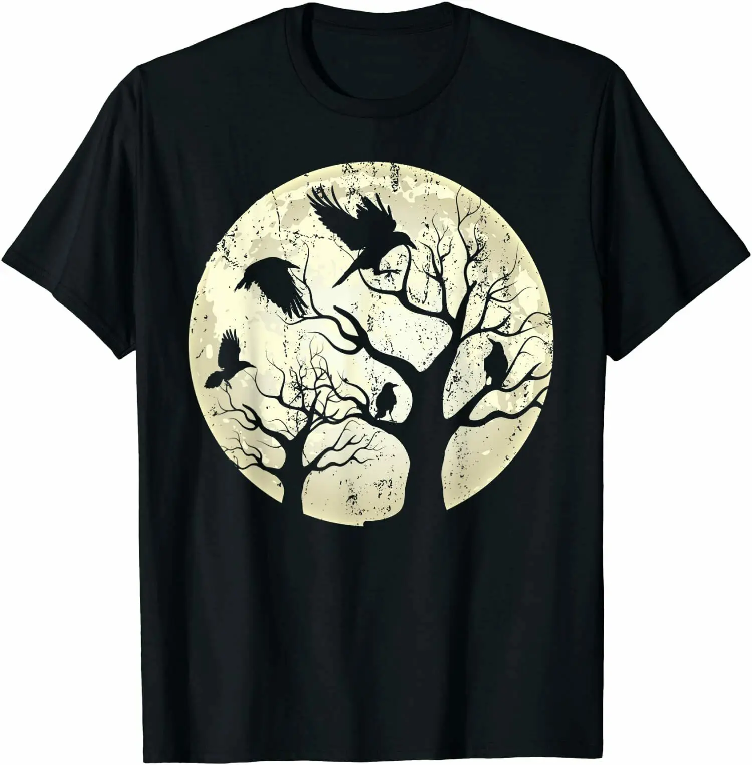 

Animal Forest Bird Creepy Night Moonlight T-Shirt Tee Shirts