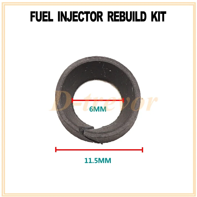 100 шт. ремонтный комплект пластиковых прокладок шайбы топливной форсунки 11 5*3 1 мм