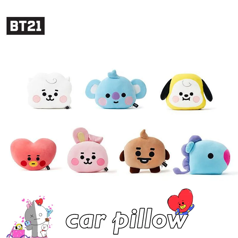 

Bt21 Kpop фигурка автомобиля Подушка Chimmy Cooky Kawaii Idol мультфильм Koya Tata мягкие декоративные аксессуары Shooky Mang девочка подарок на день рождения