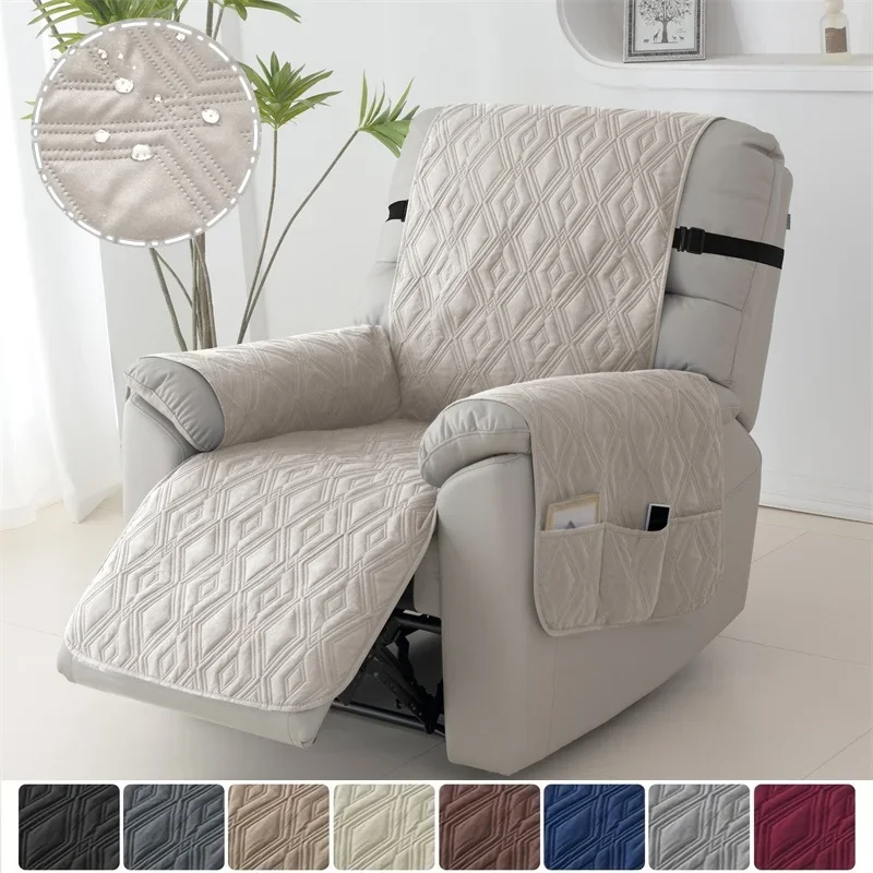 1-местный стеганый чехол для дивана с откидной спинкой водоотталкивающий стула