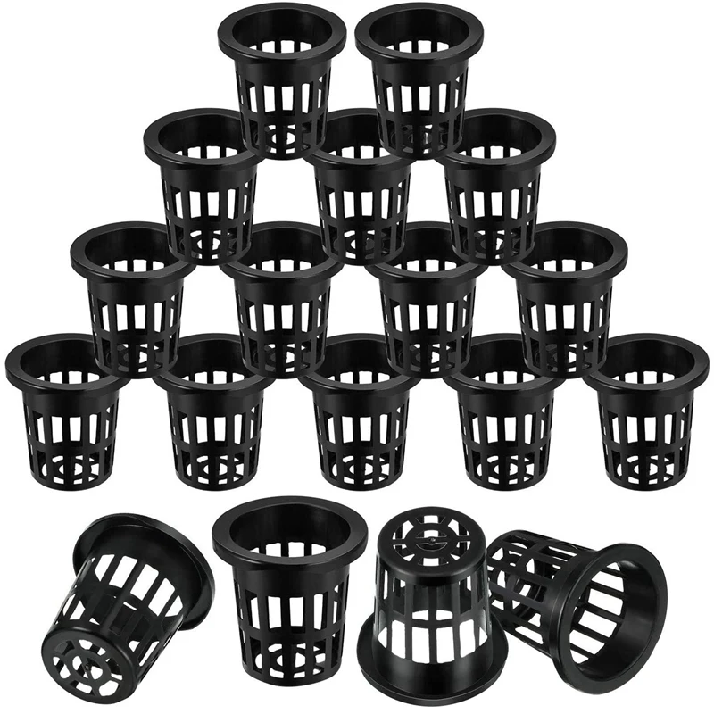 

600 Pack 2.36 Inch Net Cups Slotted Mesh Wide Lip Filter Plant Net Pot Bucket Basket For Hydroponics Aquaponics Orchids