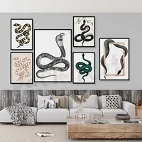 living room wall art print snake art print emerald wall art decor modern art mid century art gallery snake art