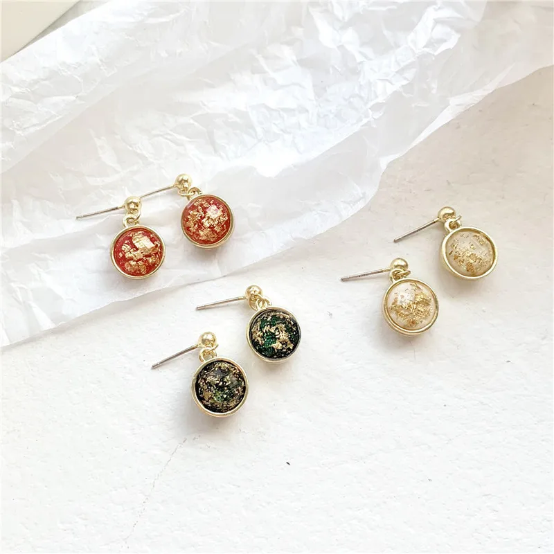 

Cute Gold Color Sequin Round Drop Earrings Geometric Daily Multi Earrings 2020