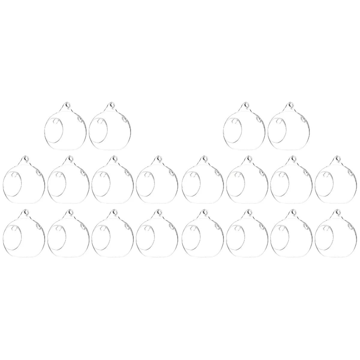 

20 Pcs Decorative Plants Candlestick Decorative Holders Taper Holders Decorative Holders Container Taper Holders Succulent