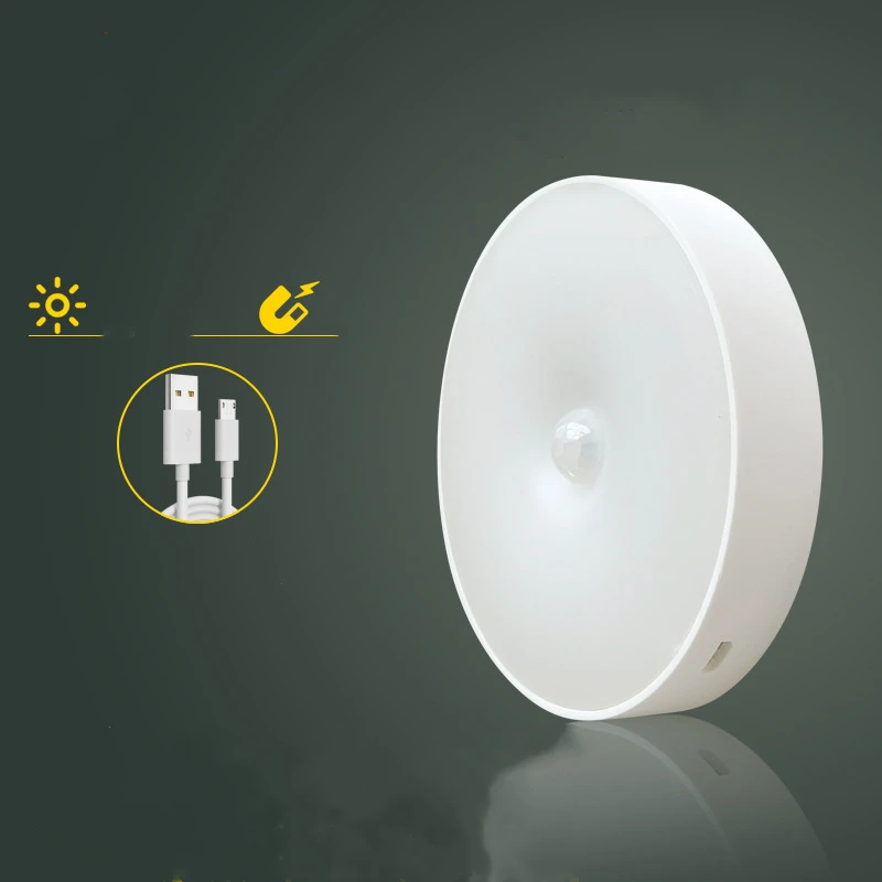 

Smart Lamp With Motion Sensor Lights Wireless LED Rechargeable Light Bathroom Cabinets Wardrobe Bedroom Staircase Lighting Lamps