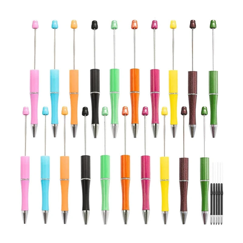 

20Pcs Plastic Ballpoint Pen DIY Pen Assorted Ballpoint Pen Shaft Black Ink Ballpoint Pen With Extra Refill Ballpoint Pen