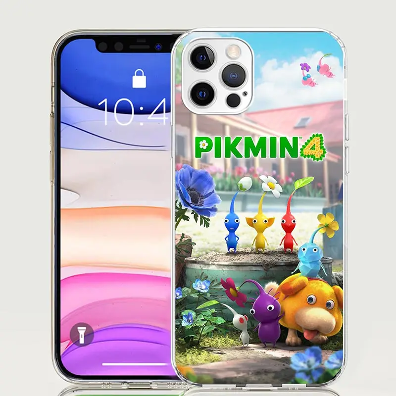 Фото Чехол для телефона Game P-PikminS 4 для Apple iPhone 17 16 15 14 Plus 13 12 Pro Max 11 17E 16E 7 SE 8 + SE 2020 Trend Fundas 17 Ai №4