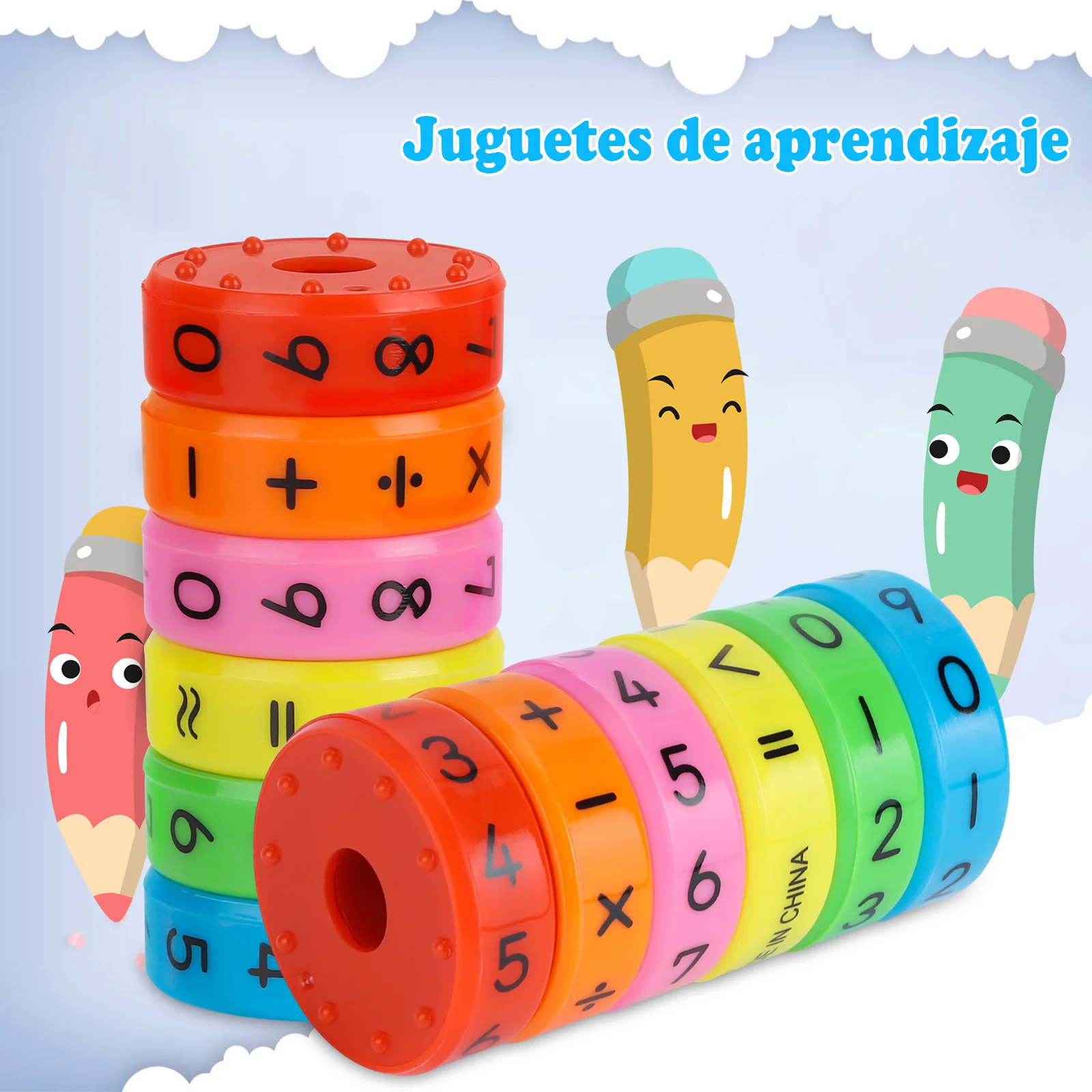 

Магнитные математические Обучающие цилиндрические цифры игрушки детский сад развивающие умственные арифметические игрушки