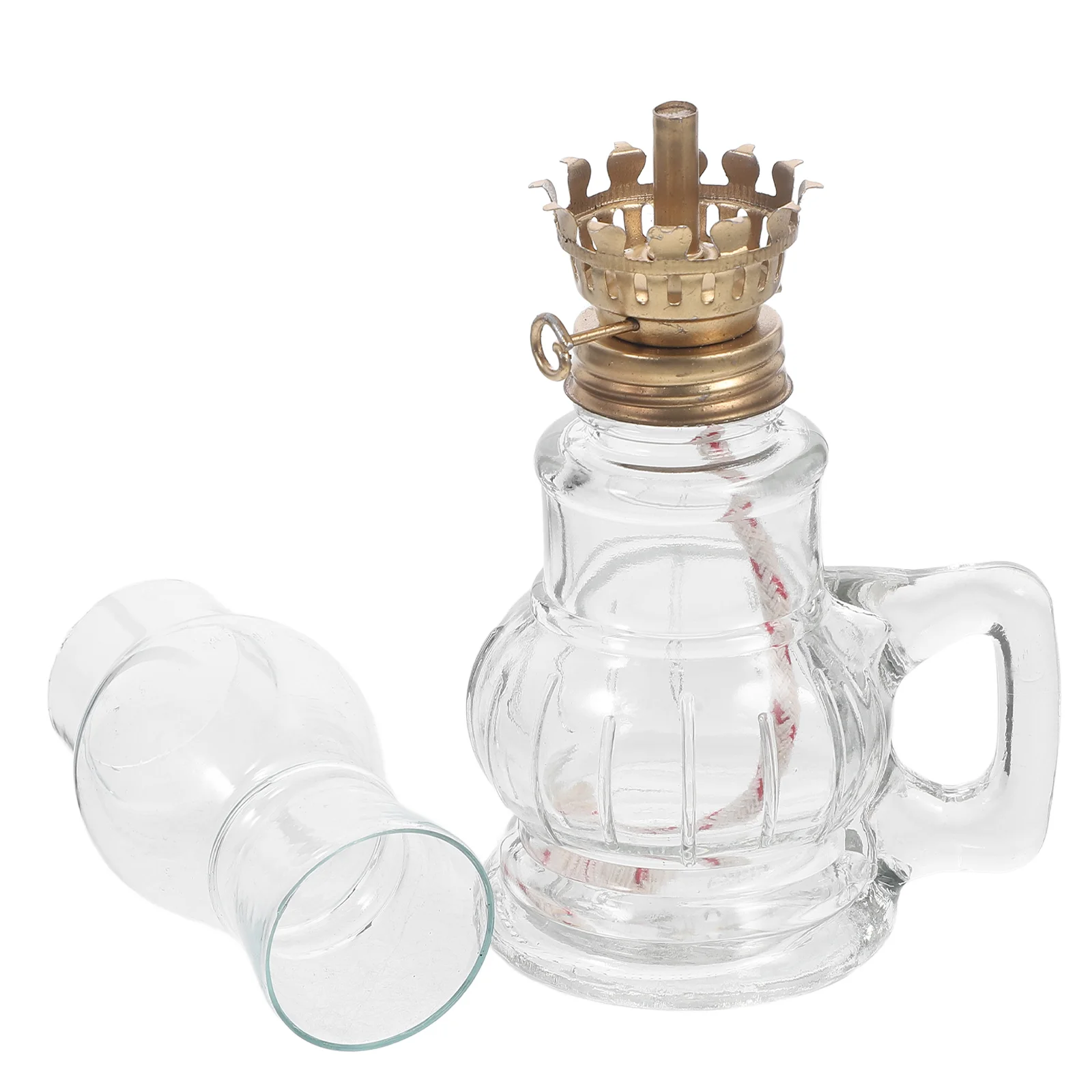 Керосиновая лампа винтажный декор ретро товары для дома стеклянный портативный