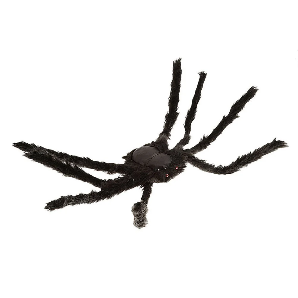 

20 " Plush Toys Black Large Spider Indoor Halloween Party Scary Decoration Haunted House Prop Outdoor Yard