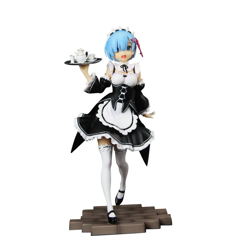 

Anime Figures Re:Life A Different World From Zero Rem Tray Maid Action Girl Figurine Toys Collectible Model Doll