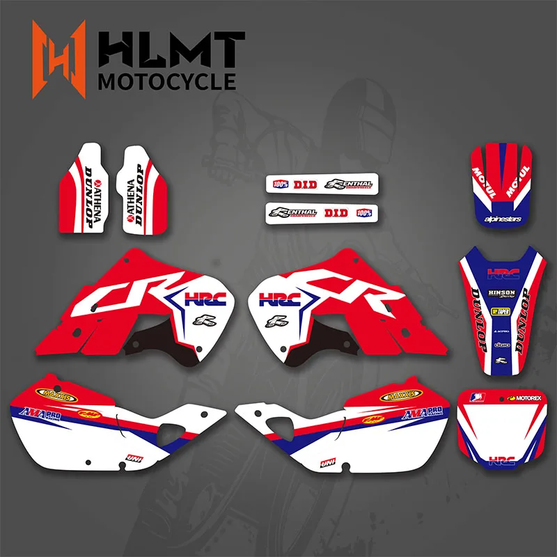 Наклейки HLMT с графическим изображением команды мотоцикла Набор наклеек для Honda