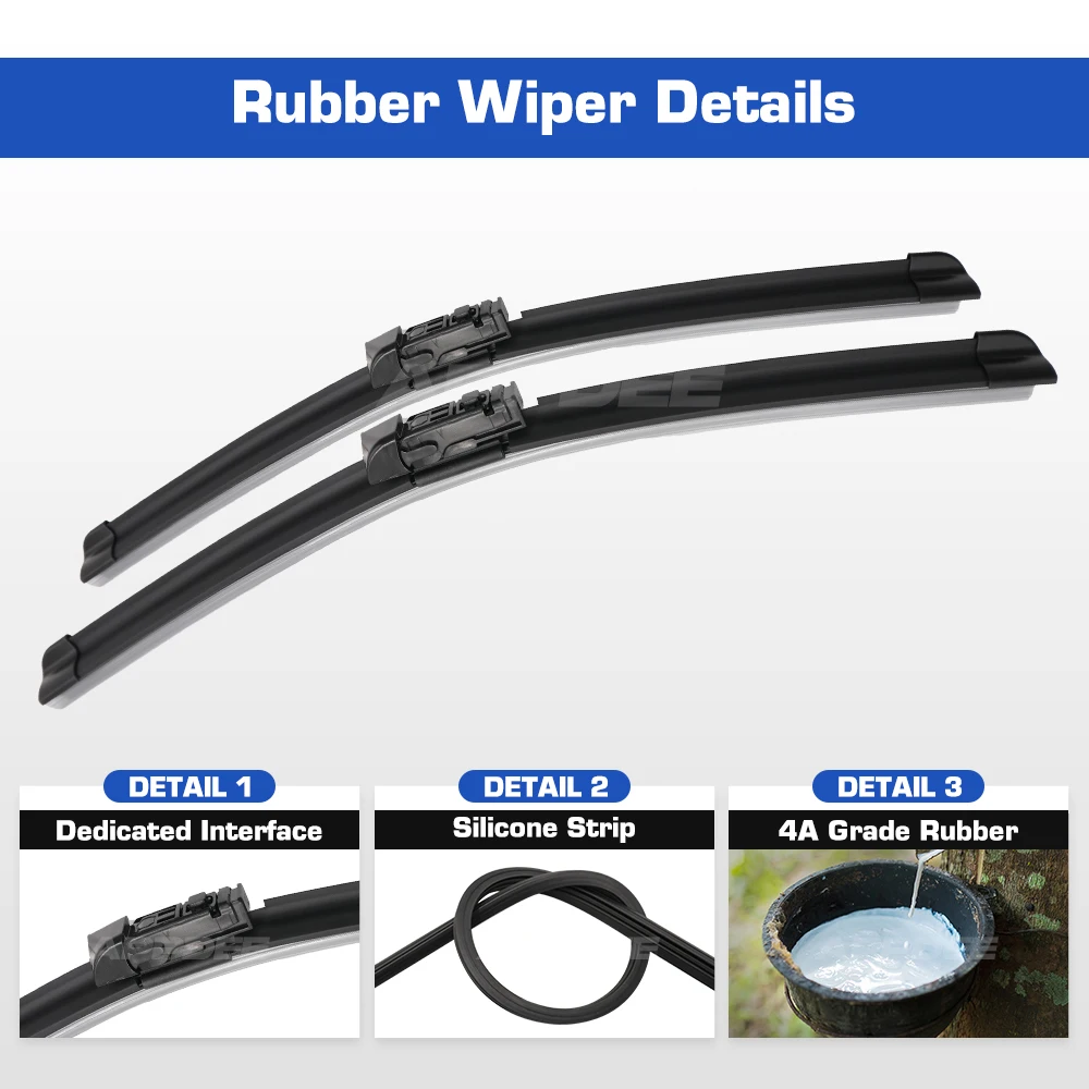 

Комплект щеток переднего стеклоочистителя из силикона и резины для Toyota C-HR/CHR 2016-2023 Щетка для лобового стекла 26 "+ 16"