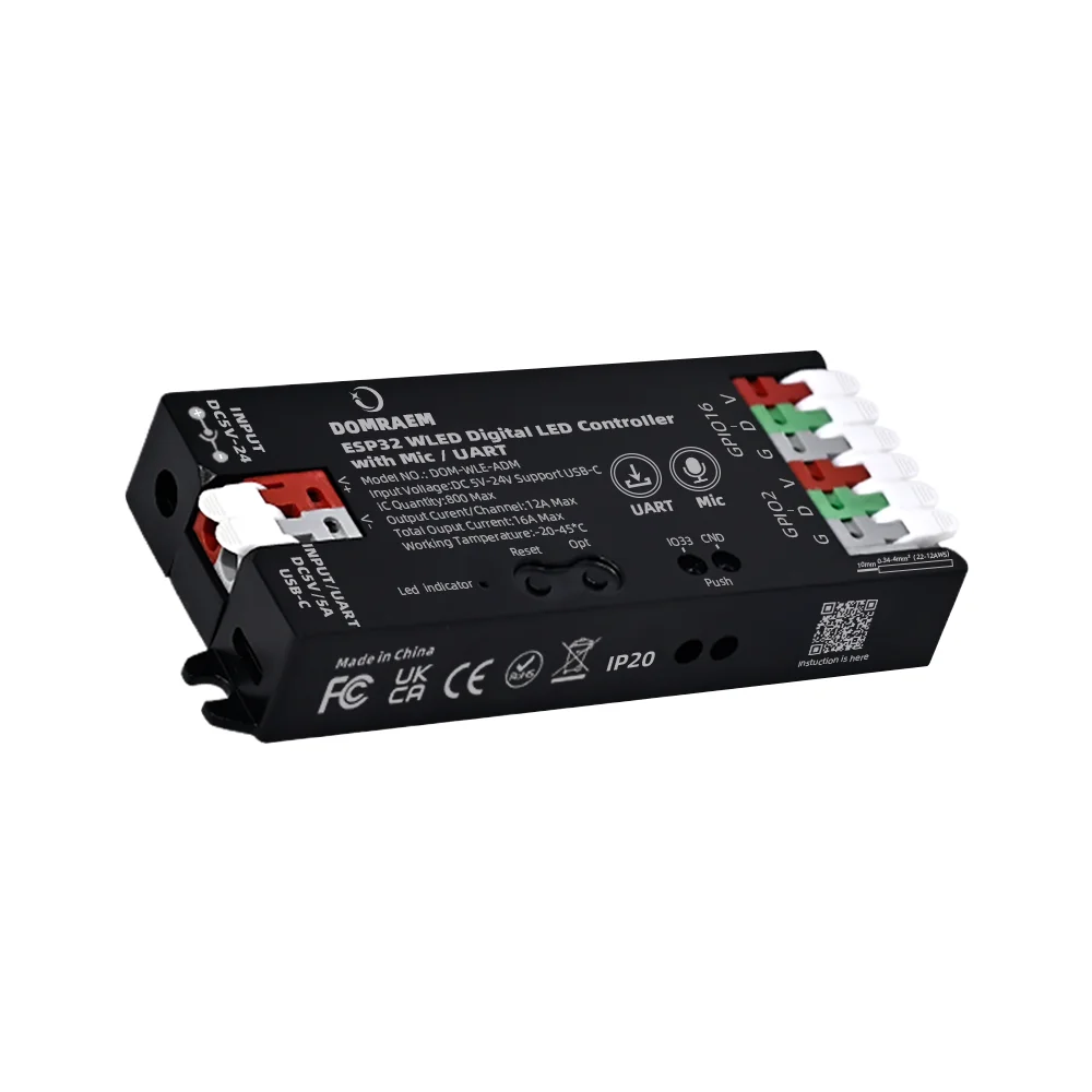 

DOMRAEM ESP32 WLED RGB контроллер