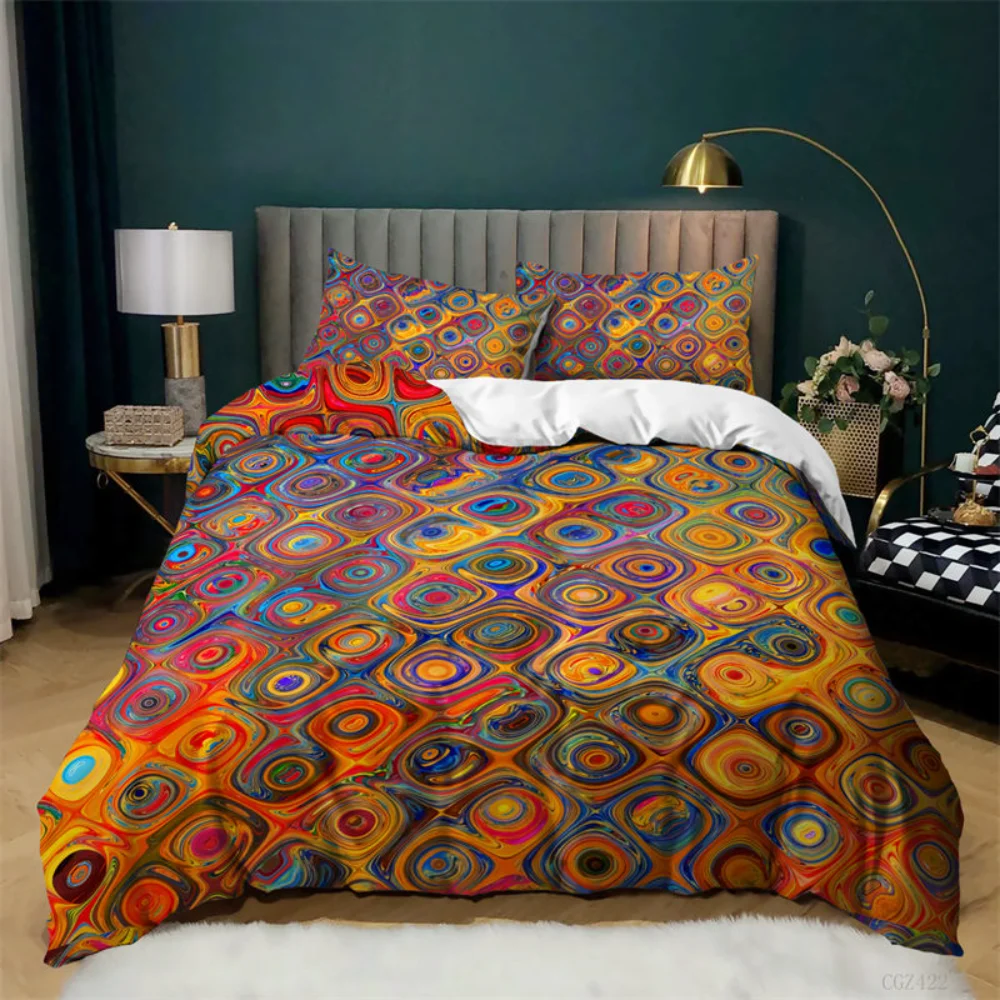 

Geometric Duvet Cover Set Abstract Print Bedding Set For Adult Kids Room Decor Microfiber Comforter With Pillowcases 3D Print