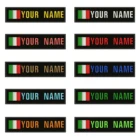 10x2,5 см, итальянский флаг, Италия, именной патч на заказ, полосатый значок, термоклейкий патч, бирки, персонализированный номер Testo