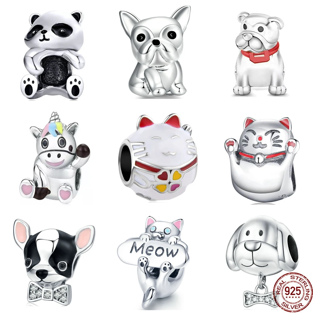 

Бусина-Шарм «Кот и собака» из серебра 925 пробы