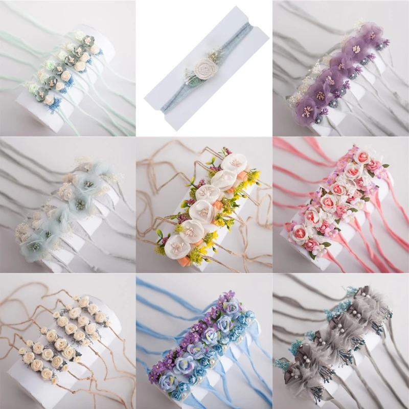 

Baby Girl Elastic Flower Headbands Princess Infant Photography Accessories