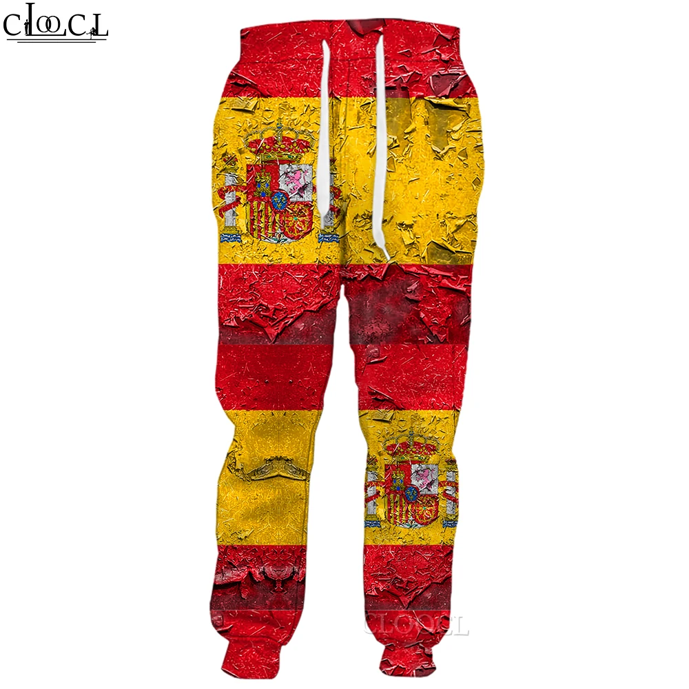 

CLOOCL Men Trousers Spanish National Emblem Flag 3D Pattern Printed Trousers Casual Pants Harajuku Streetwear Unisex Sweatpants