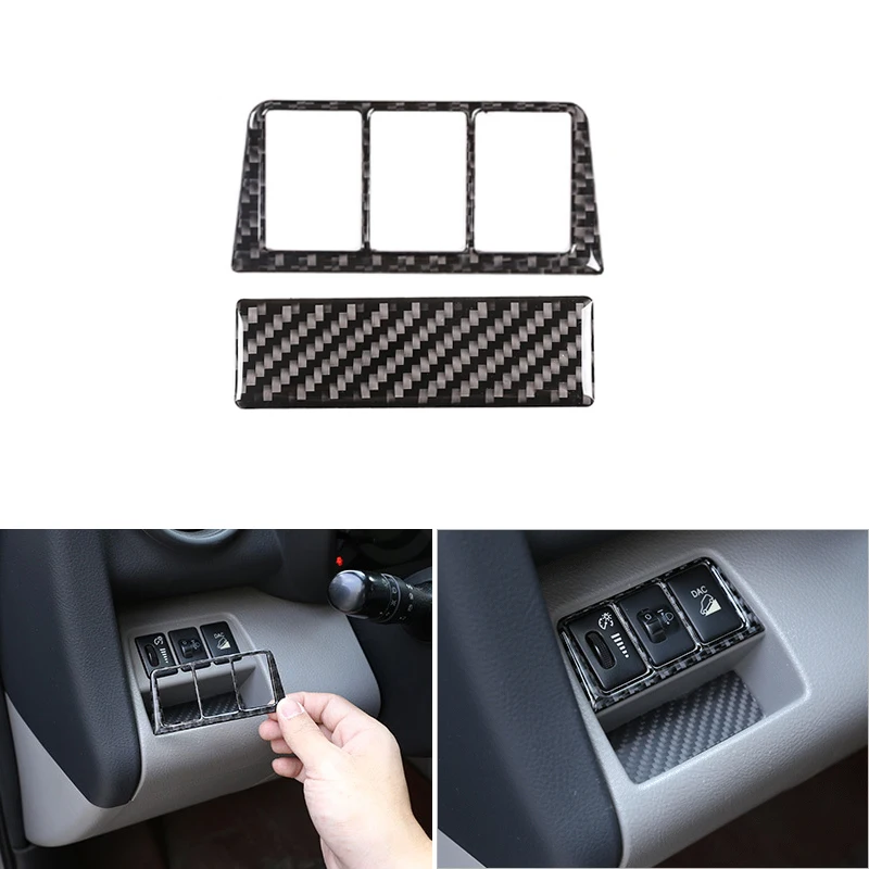 

Car Soft Carbon Fiber Headlight Switch Button Cover Frame Trim For Toyota Rav4 RAV 4 2006 2007 2008 2009 2010 2011 2012