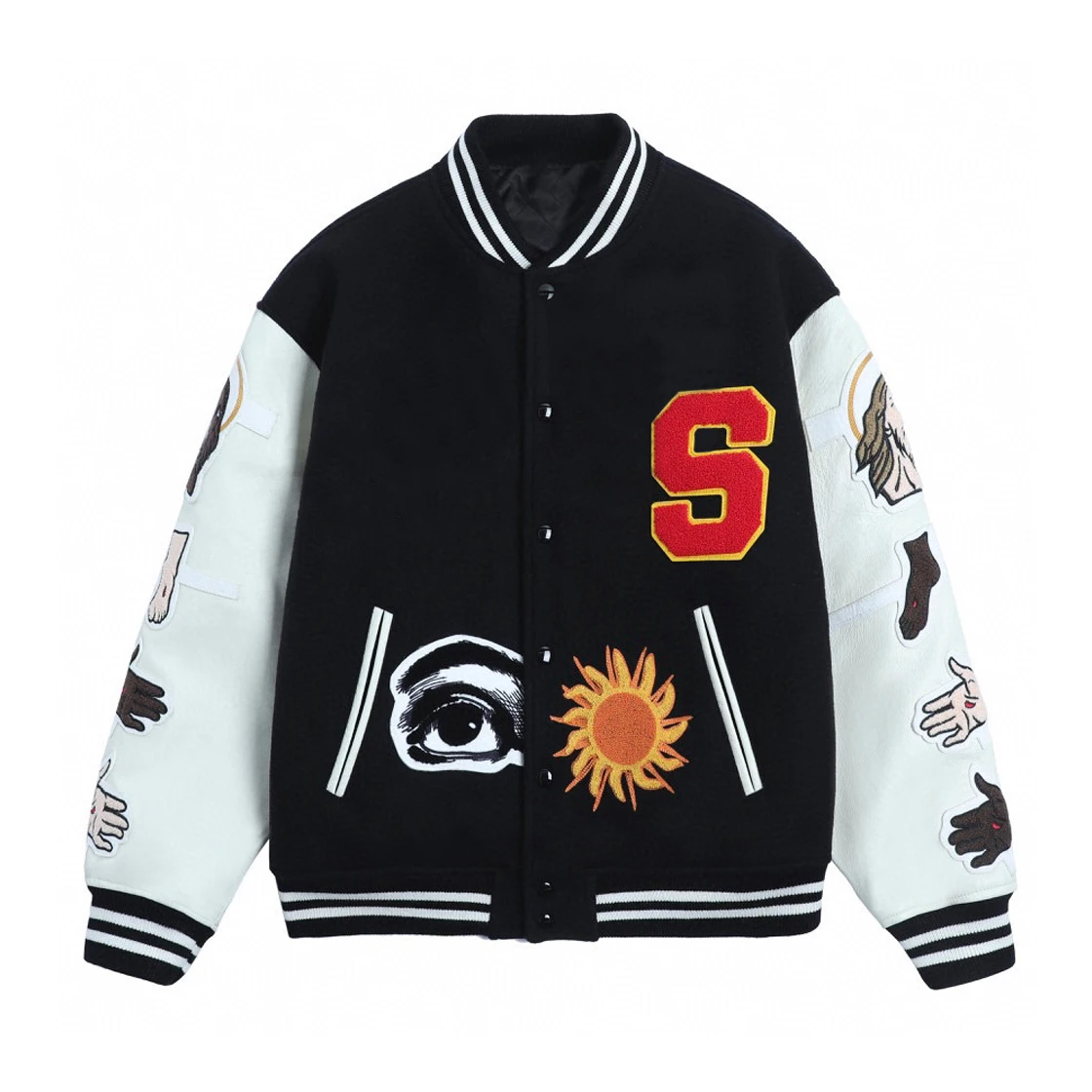 

Кожаная бейсбольная куртка NIGO # nigo692