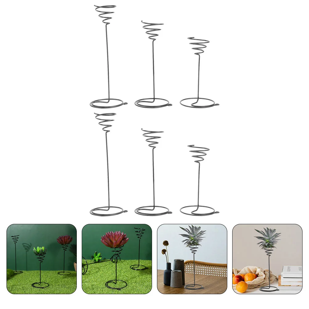 

6 Pcs Air Display Metal Storage Rack Tillandsia Planter Cord Holders Air Pineapple Hook Desktop Tillandsia Display Rack