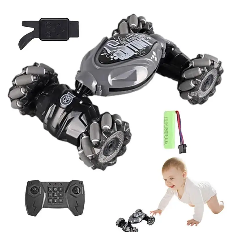 

RC Stunt Car For Kids 360 Degree Rotating Hand Controlled RC Car 4WD Gesture Sensor Remote Control Crawler Hand Controlled RC