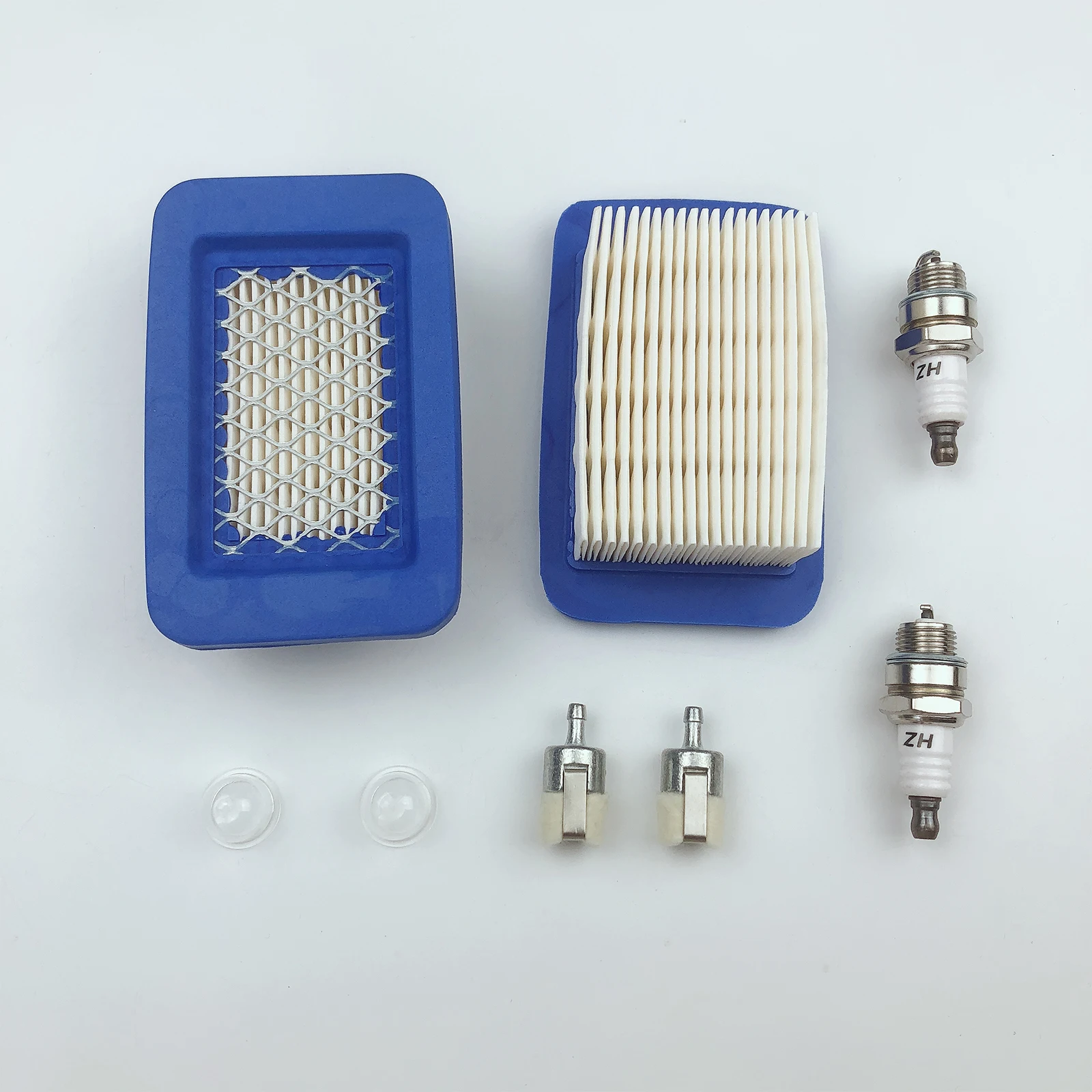 8 Pcs Air Filter Spark Plug Fuel Repower Tune-Up Kit for Echo Backpack Leaf Blower 2 Stroke Engine PB-403H PB-403T PB-413580T