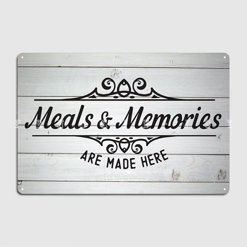 Meals And Memories Farm Metal Sign Cinema Living Room Club Bar Custom Wall Decor Tin Posters | Plaques &amp Signs
